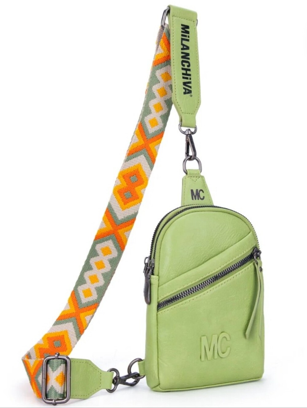 Milan Chiva Light Lime Green Sling Bag New In box